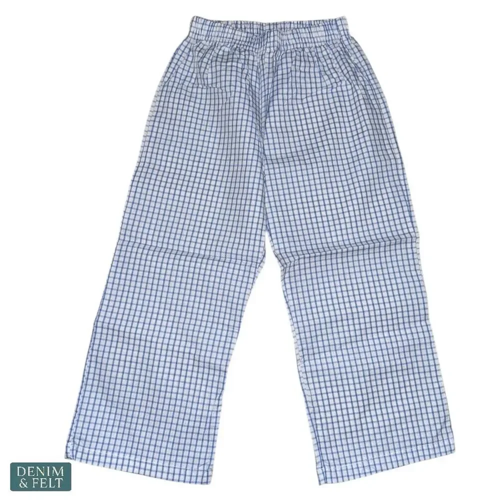 NEW Abby & Evie Green Cow Embroidery Outfit‎ Set Long Sleeve Top & Gingham Pants